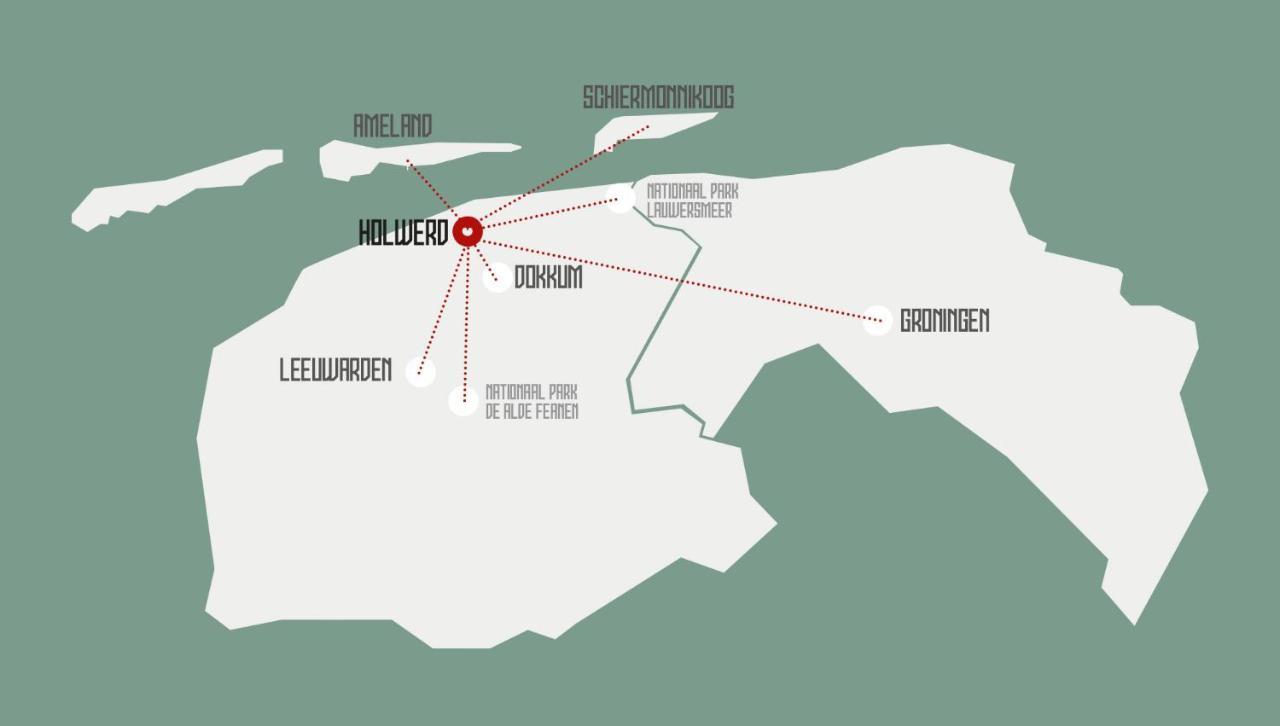 Fietshotel Zee Van Tijd Holwerd Exteriör bild